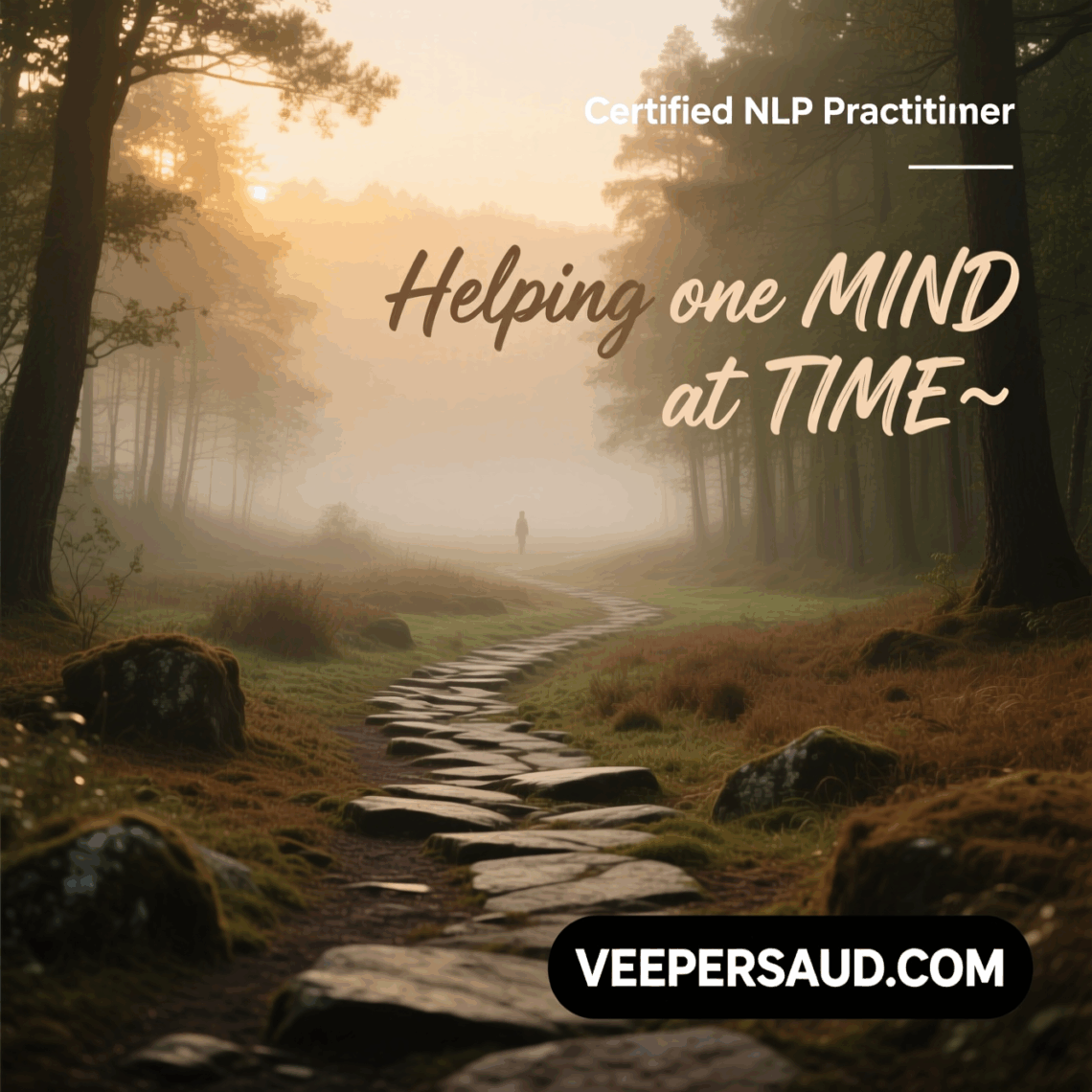 Vee Persaud, Certified NLP Practitioner and Life Coach, smiling warmly